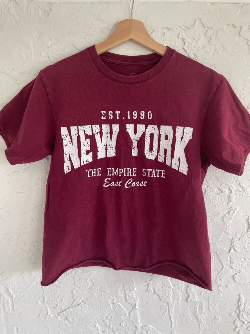 Cropped New York crimson tshirt Sz small